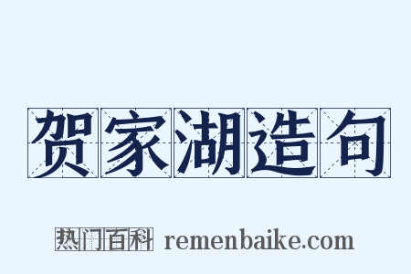 贺家湖造句是什么意思的图片